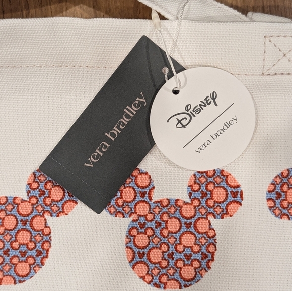 NWT Vera Bradley Disney  Woodlark Tote Mickey Mouse Kaleidoscope WDW - Picture 3 of 4